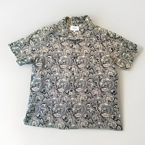 Wax London Didcot Paisley Shirt Men's Large Floral Short Sleeve Camp